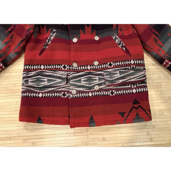 Vintage Ralph Lauren Polo Aztec Navajo Wool Jacket Quilted Inside RARE Sz Large - Picture 7 of 11